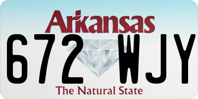 AR license plate 672WJY