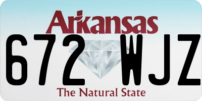 AR license plate 672WJZ