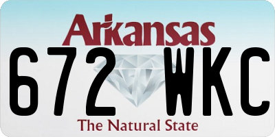 AR license plate 672WKC