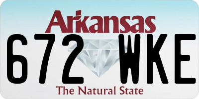 AR license plate 672WKE