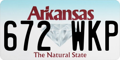 AR license plate 672WKP
