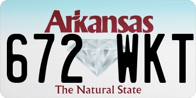 AR license plate 672WKT