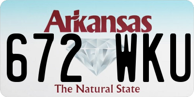 AR license plate 672WKU