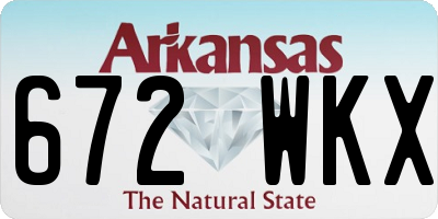 AR license plate 672WKX