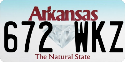 AR license plate 672WKZ