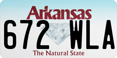 AR license plate 672WLA