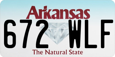 AR license plate 672WLF