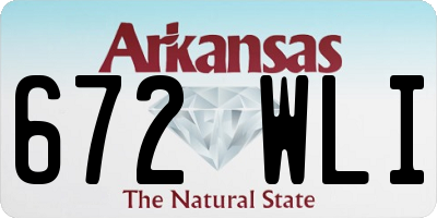 AR license plate 672WLI