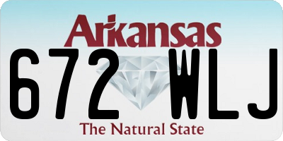 AR license plate 672WLJ