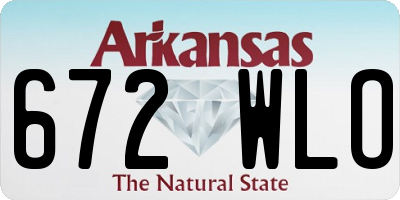 AR license plate 672WLO