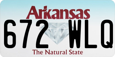 AR license plate 672WLQ