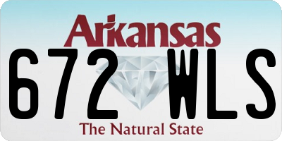 AR license plate 672WLS