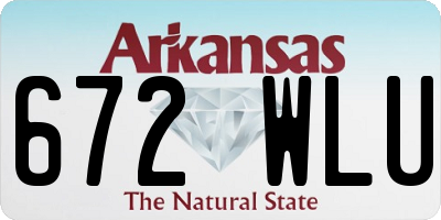AR license plate 672WLU