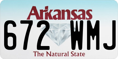 AR license plate 672WMJ