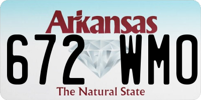AR license plate 672WMO