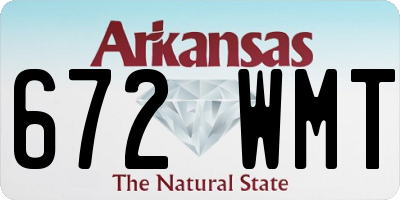 AR license plate 672WMT