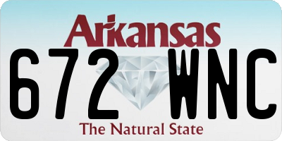 AR license plate 672WNC