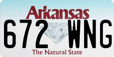 AR license plate 672WNG