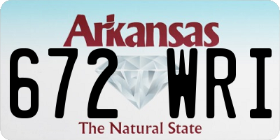 AR license plate 672WRI