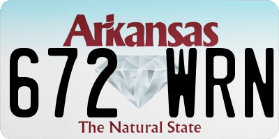AR license plate 672WRN