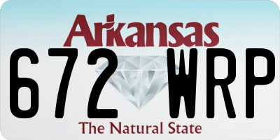 AR license plate 672WRP