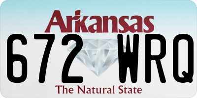 AR license plate 672WRQ