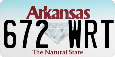 AR license plate 672WRT