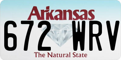 AR license plate 672WRV