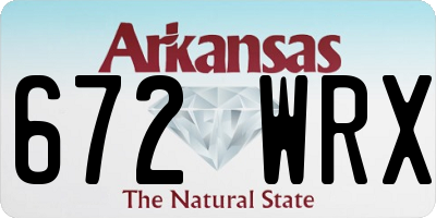AR license plate 672WRX