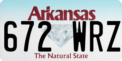 AR license plate 672WRZ