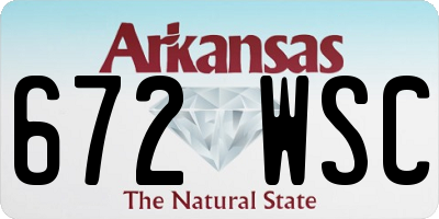 AR license plate 672WSC