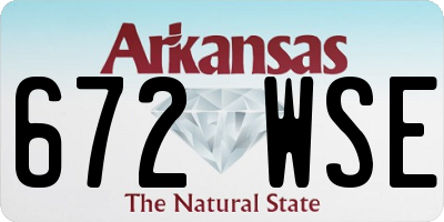 AR license plate 672WSE