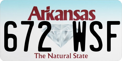AR license plate 672WSF