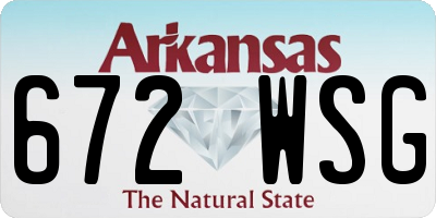 AR license plate 672WSG