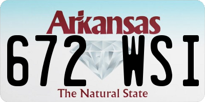 AR license plate 672WSI