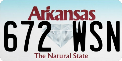 AR license plate 672WSN