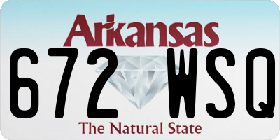 AR license plate 672WSQ