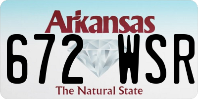 AR license plate 672WSR