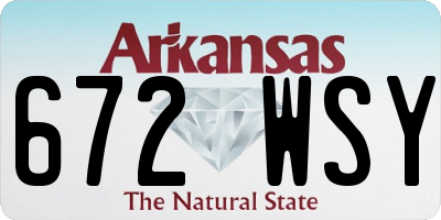 AR license plate 672WSY