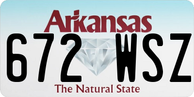 AR license plate 672WSZ