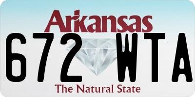 AR license plate 672WTA