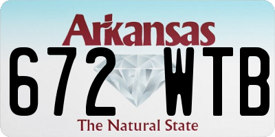 AR license plate 672WTB