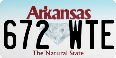 AR license plate 672WTE