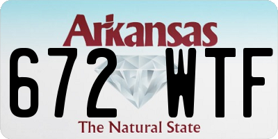 AR license plate 672WTF