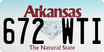 AR license plate 672WTI