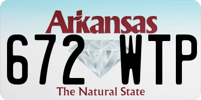 AR license plate 672WTP