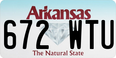 AR license plate 672WTU