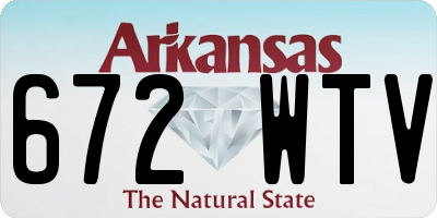 AR license plate 672WTV
