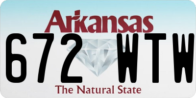 AR license plate 672WTW