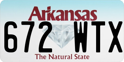 AR license plate 672WTX